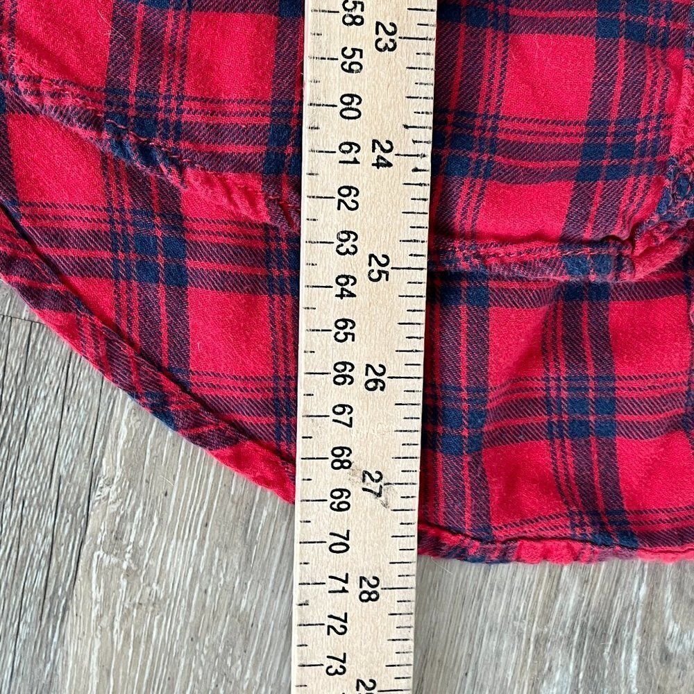 Abercrombie & Fitch Red Plaid Button Down Flannel Shirt Medium - Picture 8 of 11